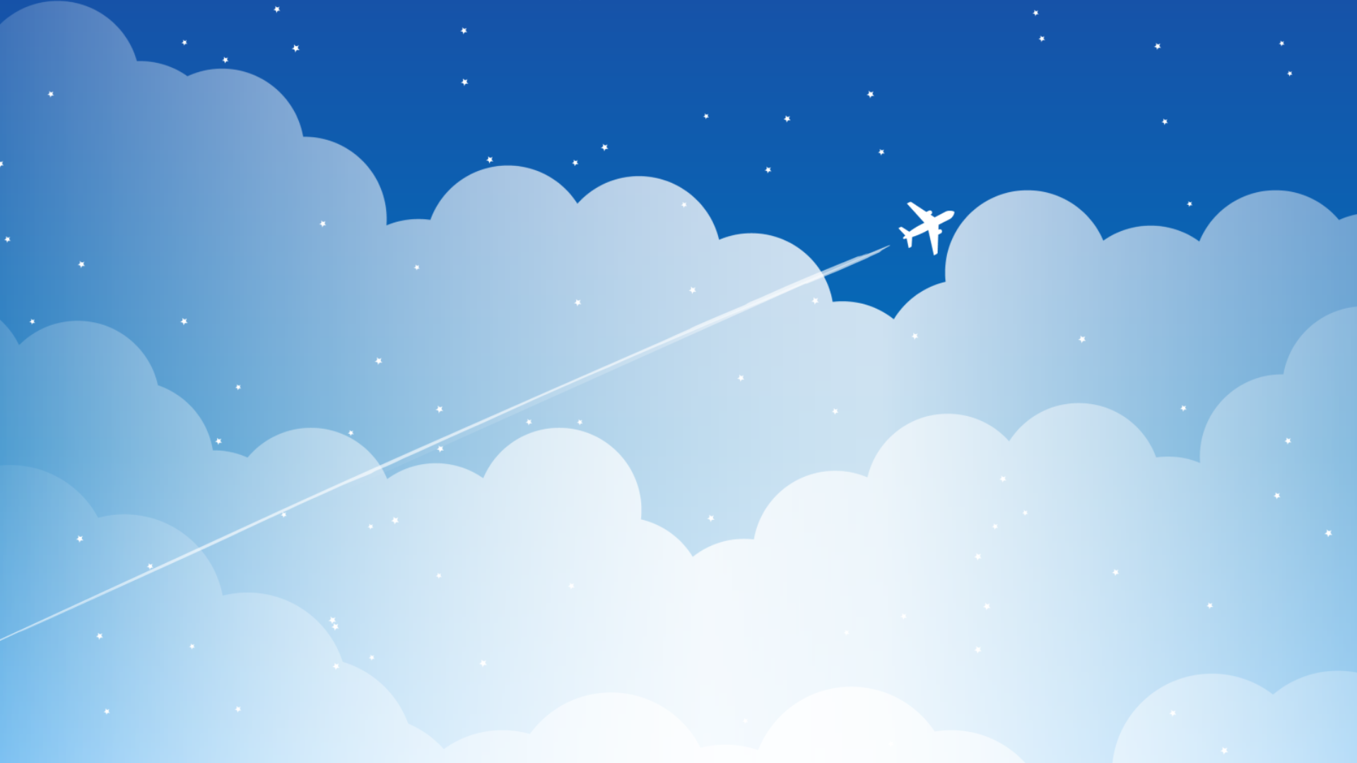 airplane in sky with clouds
